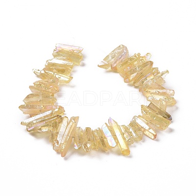 Natural Quartz Crystal Points Beads Strands G-K181-B27-1