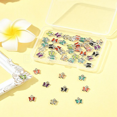 45Pcs 9 Colors Glass Charms KK-FS0001-67-1