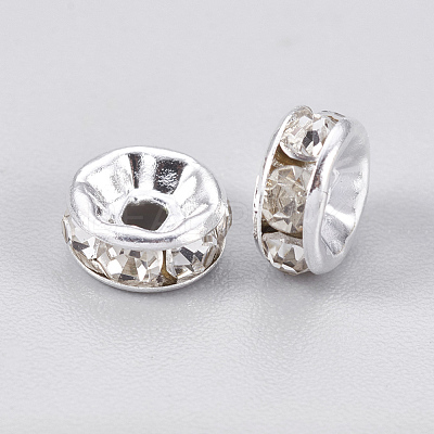 Brass Grade A Crystal Rhinestone Beads X-RB-A003-6MM-S-1