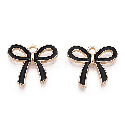 Light Gold Plated Alloy Pendants ENAM-T009-40C-1