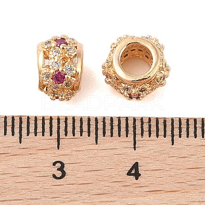 Sakura Cherry Blossom Flower Hollowed European Beads KK-B100-019G-1