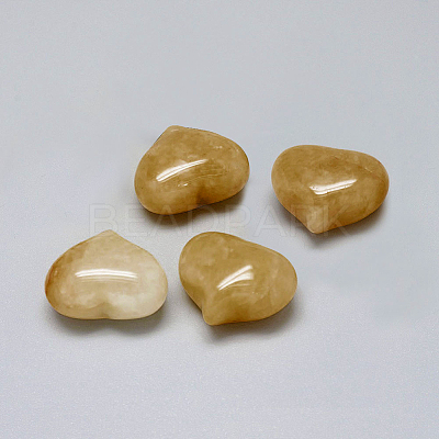 Natural Yellow Aventurine Heart Palm Stone LS-G-F637-11C-1