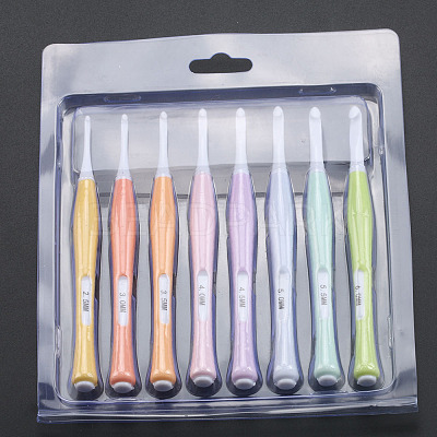 8Pcs TPR Diverse Size Crochet Hooks Set PW-WG61940-01-1