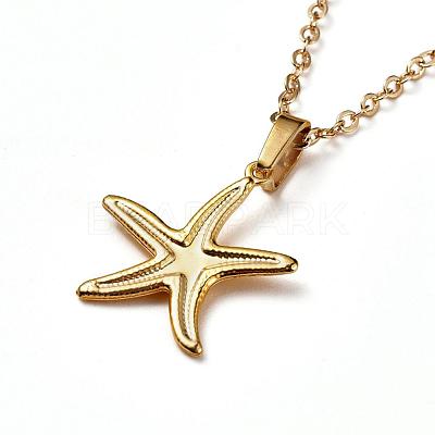 Brass Pendant Necklaces NJEW-JN02522-03-1