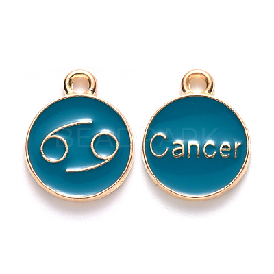 Alloy Enamel Pendants X-ENAM-S124-01B-05D-1