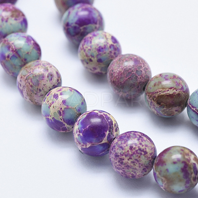 Natural Imperial Jasper Beads Strands X-G-I122-6mm-15-1
