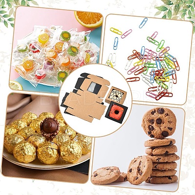 10Pcs 2 Colors Paper Candy Boxes CON-YW0001-82-1