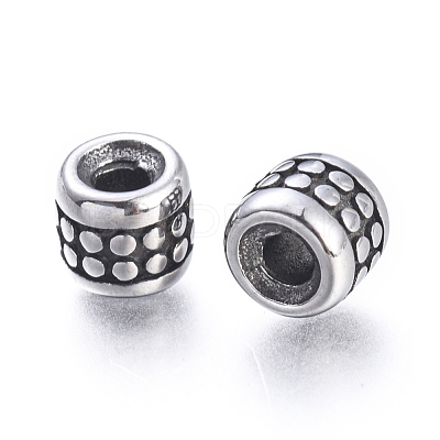 304 Stainless Steel Beads STAS-F243-07AS-1