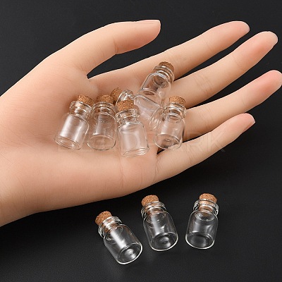 20Pcs Mini Cute Small Glass Jar Glass Bottles AJEW-YW0001-07-1