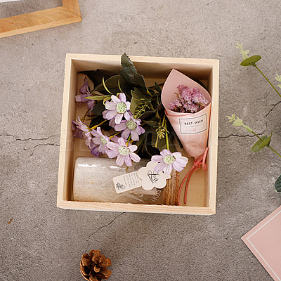 1Pc Wooden Storage Boxes WOCR-DJ0001-02B-1