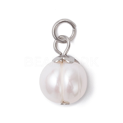 Natural Pearl Potato Charms PALLOY-JF04617-1