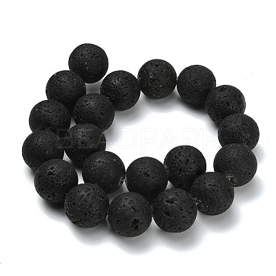 Natural Lava Rock Round Beads Strands G-M169-20mm-03-1