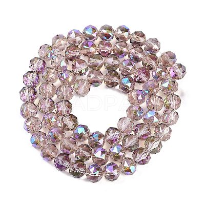 Transparent Electroplate Glass Beads Strands EGLA-N002-34C-C28-1