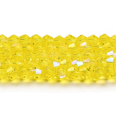 Transparent Electroplate Glass Beads Strands GLAA-F029-2mm-D21-1