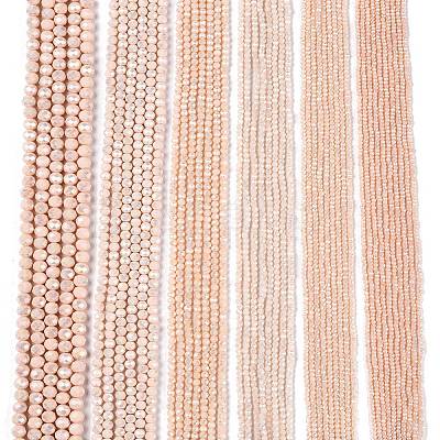 Electroplate Glass Beads Strands EGLA-A044-P4mm-B05-1