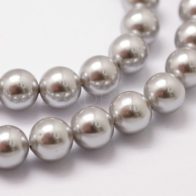 Shell Pearl Beads Strands X-BSHE-L026-05-8mm-1
