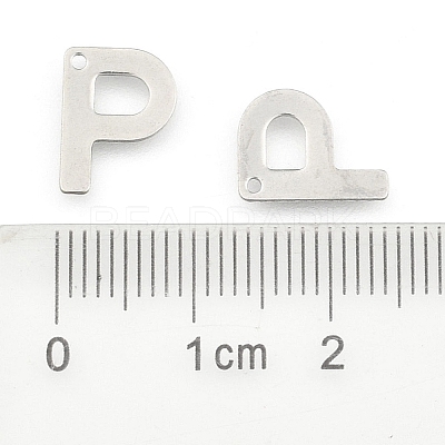 Tarnish Resistant 304 Stainless Steel Letter Charms LS-STAS-O072-P-1