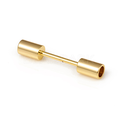 Brass Screw Clasps KK-G395-01G-1