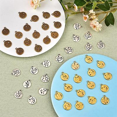 84 Pieces Zodiac Sign Charm Pendants 12 Constellation Charm Pendant Alloy Charm for Jewelry Necklace Earring Making Crafts JX557C-1