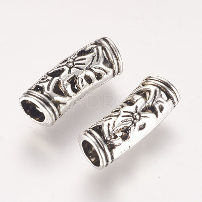 Tibetan Style Alloy Tube Beads PALLOY-F133-17AS-1