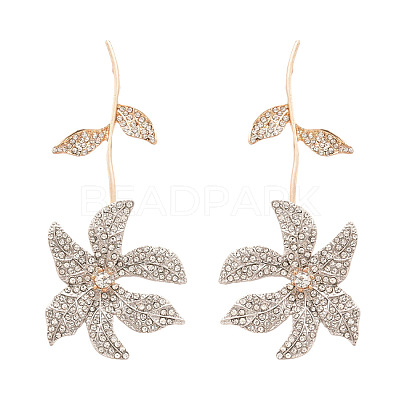 Alloy Rhinestone Stud Earrings for Women FS-WG7EB11-01-1