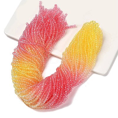 Transparent Painted Glass Beads Strands DGLA-A034-T3mm-A07-1