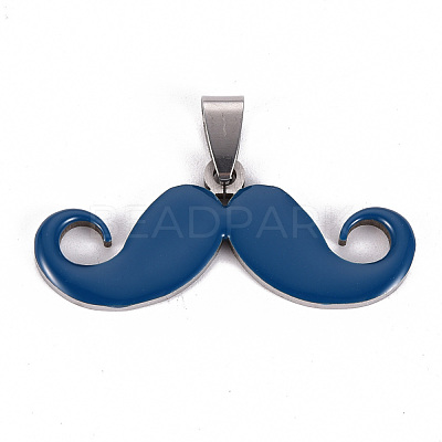 201 Stainless Steel Enamel Pendants STAS-S110-075L-1