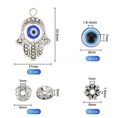DIY Evil Eye Jewelry Kits DIY-NB0004-73AS-1