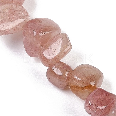 Natural Strawberry Quartz Nuggets Beads Strands G-B125-A21-01-1