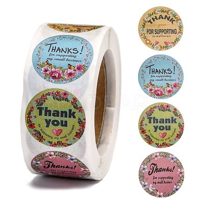1 Inch Thank You Theme Self-Adhesive Paper Stickers DIY-K027-B07-1