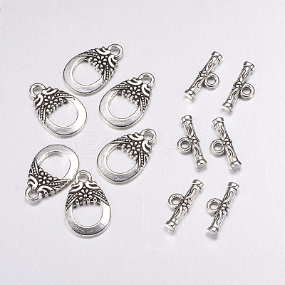Tibetan Style Toggle Clasps LS-AC2014-1