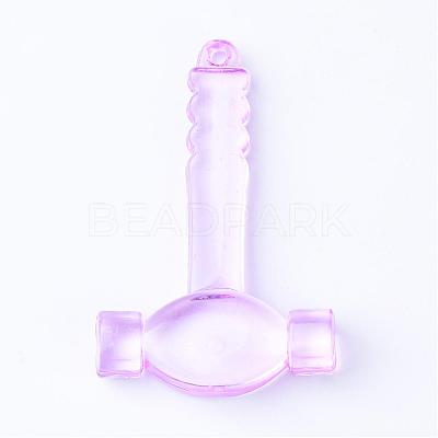Transparent Acrylic Big Pendants TACR-S132-05-1