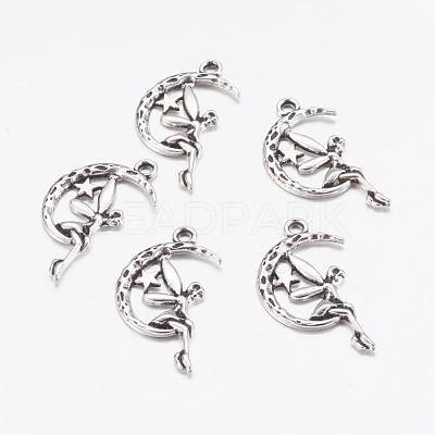 Zinc Alloy Fairy Sprite Charms PALLOY-A18526-AS-LF-1