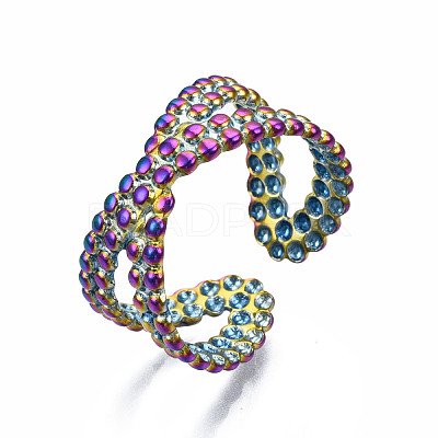 Criss Cross Cuff Rings RJEW-N038-004-1