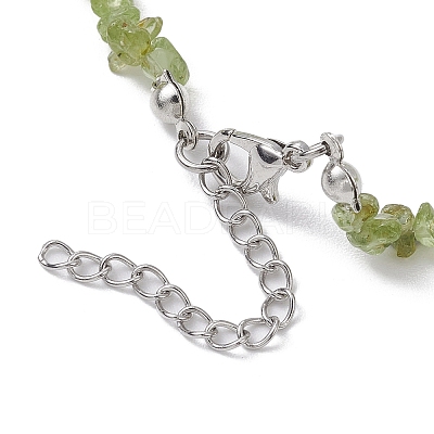 Natural Gemstone Beads Anklets AJEW-AN00583-09-1