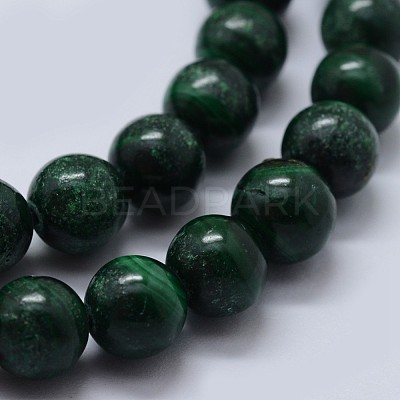 Natural Malachite Beads Strands G-F571-27B2-6mm-1