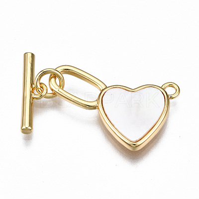 Brass Toggle Clasps KK-T063-88G-NF-1