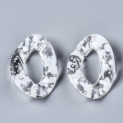 Transparent Spray Paint Acrylic Linking Rings TACR-Q276-001I-1