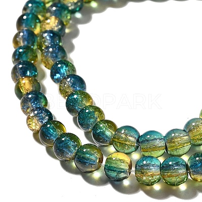 Crackle Glass Beads Strands CCG-C002-6mm-06-1