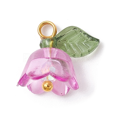Transparent Acrylic Beads Pendants PALLOY-JF02432-1