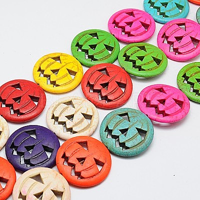 Synthetic Turquoise Beads Strands TURQ-G115-25mm-10-1