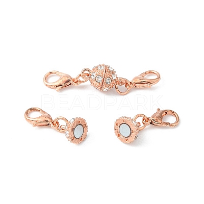 1Pc Alloy Crystal Rhinestone Magnetic Clasps ALRI-YW0001-11RG-1