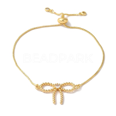Brass Micro Pave Cubic Zirconia Silder Bracelets for Women LS-BJEW-C070-01A-G-1