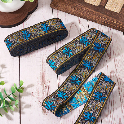 Ethnic Style Embroidery Polyester Ribbons SK-TAC0001-03-1