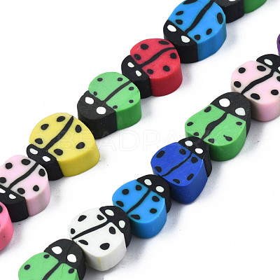 Handmade Polymer Clay Bead Strands CLAY-N011-43B-1