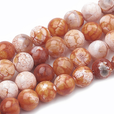 Dyed Natural Crackle Agate Beads Strands X-G-T100-03F-1