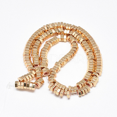 Electroplate Non-magnetic Synthetic Hematite Beads Strands G-Q465-32KC-1