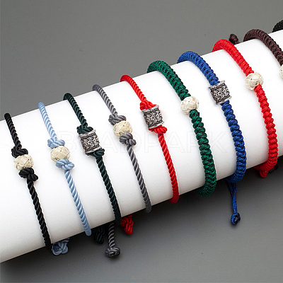 10Pcs Tibetan Style Alloy Dreadlocks Braiding Beads OHAR-DC0001-06A-1