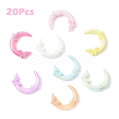 20Pcs Opaque UV Plating Acrylic Beads PACR-YW0001-50-1