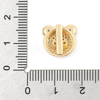 Brass Micro Pave Cubic Zirconia Slide Charms ZIRC-I068-04G-A-1